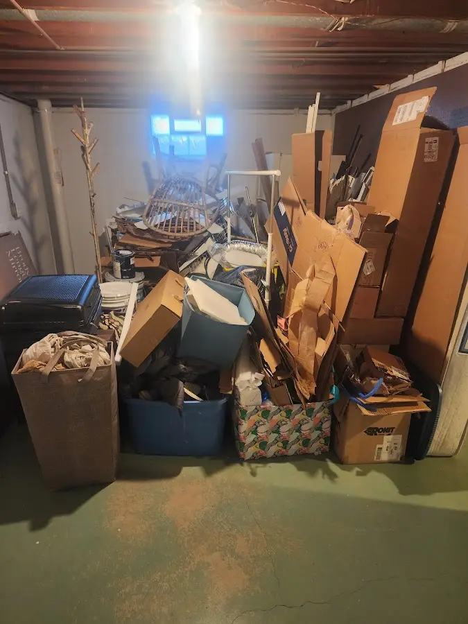 Roll-off dumpster container at job site for Construction Dumpster Rental in Gibson City